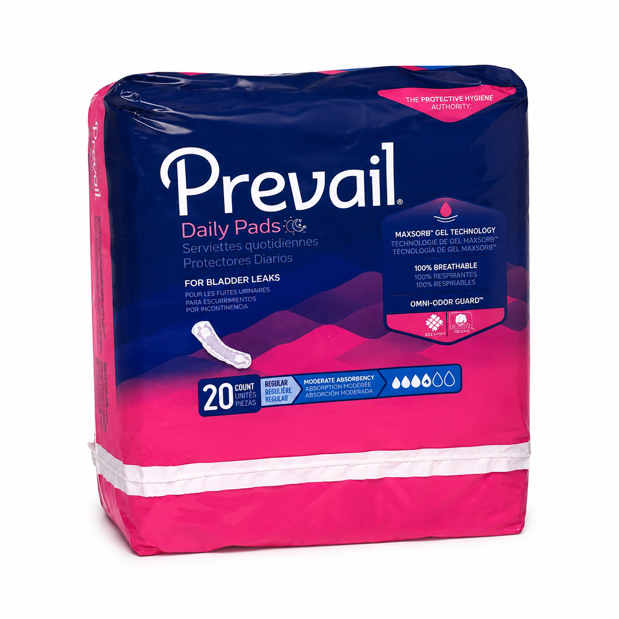 Prevail Daily Pads For Bladder Leaks