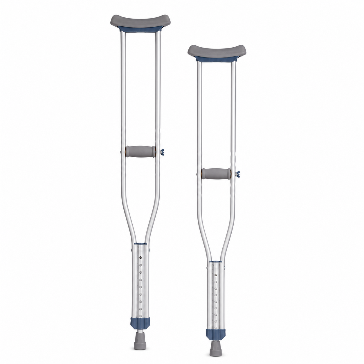 Crutch Aluminum Pushbutton- Standard